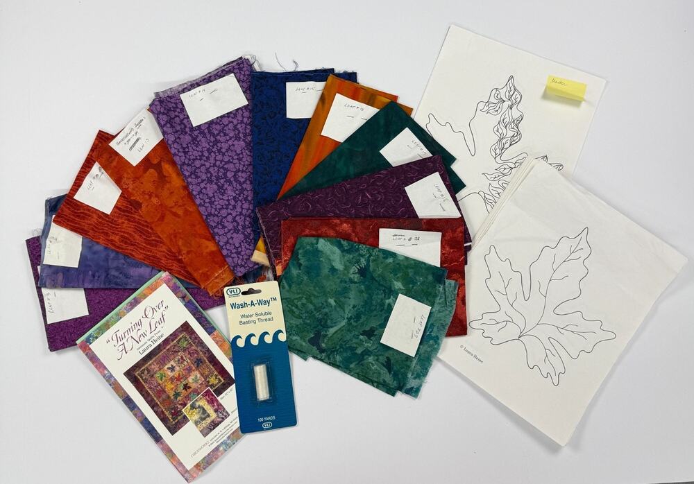 Laura Heine Turning Over A New Leaf Quilt Pattern Book Fabric Lot
